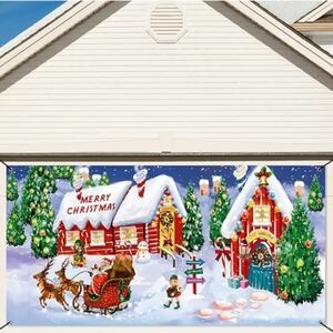 Tatuo Christmas Garage Door Cover Decorations 6 x 13 ft NWT